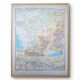 Physical map of France, original printed in 1896