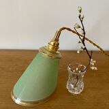 Baladeuse tulipe vintage en verre sablé vert
