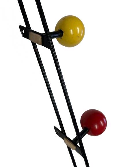Metal coat rack in the style of Féraud