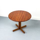 Round Dining Table in Solid Teak, 1970s