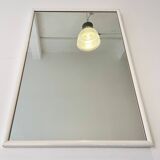 Vintage 1980s Wall Mirror with White Frame