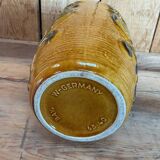 Vase West Germany in ceramic - relief floral decoration