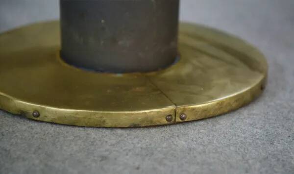 6 tabourets en acier et laiton 1980