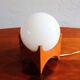 Glass & wood table lamp, Czechoslovakia, 1960s