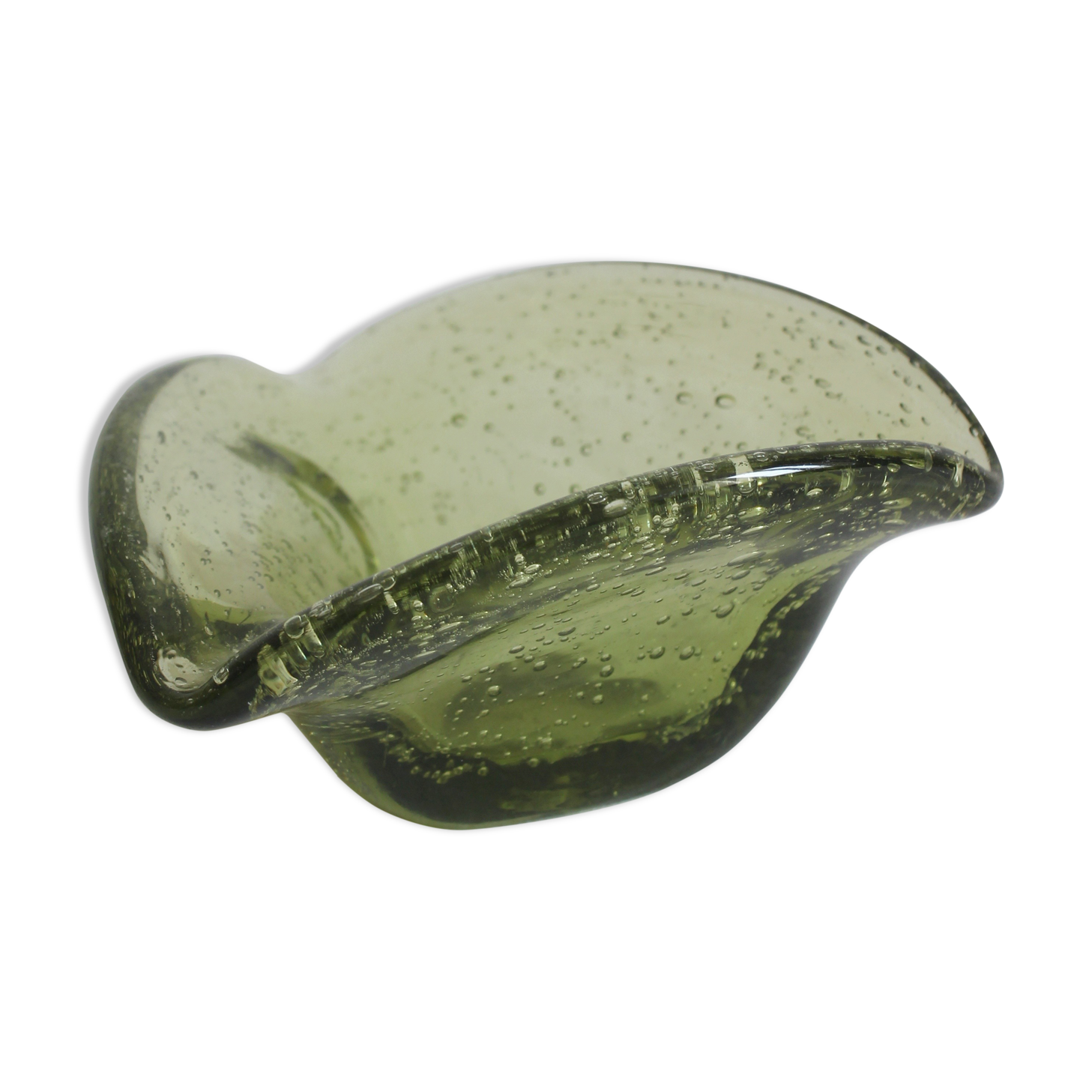 Vintage bubble glass ashtray