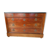 Old chest of drawers with black marble