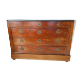 Commode ancienne avec marbre noir