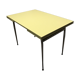 Yellow formica kitchen table with two extension cord, vintage 60s