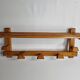 Wooden coat rack, 5 hooks, 74 cm