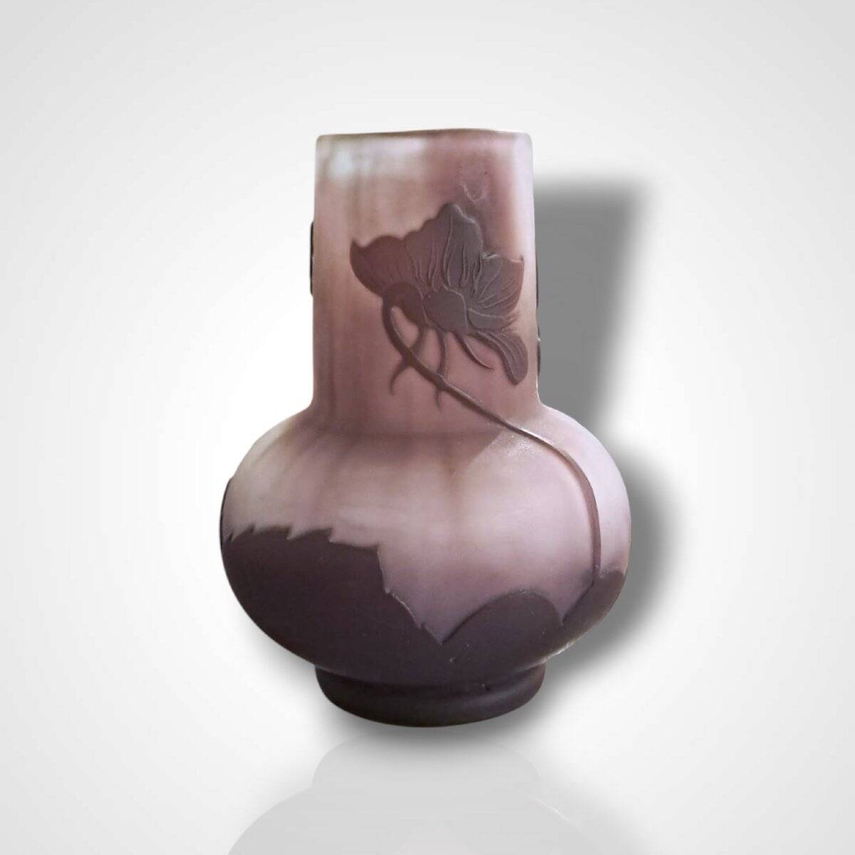 Vase with floral decoration, Gallé, early 20th century