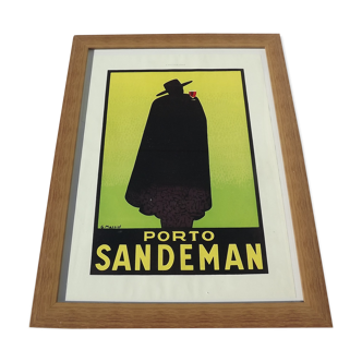 Affiche pub papier Porto Sandeman 1929