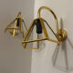 Vintage gold swan neck wall lights
