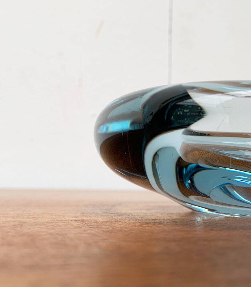 Set of 2 Danish glass bowls from the mid-century by Per Lütken for Holmegaard, 1960s.