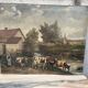 Old painting signed G. Thomas ? Cows at the watering place » (1906)