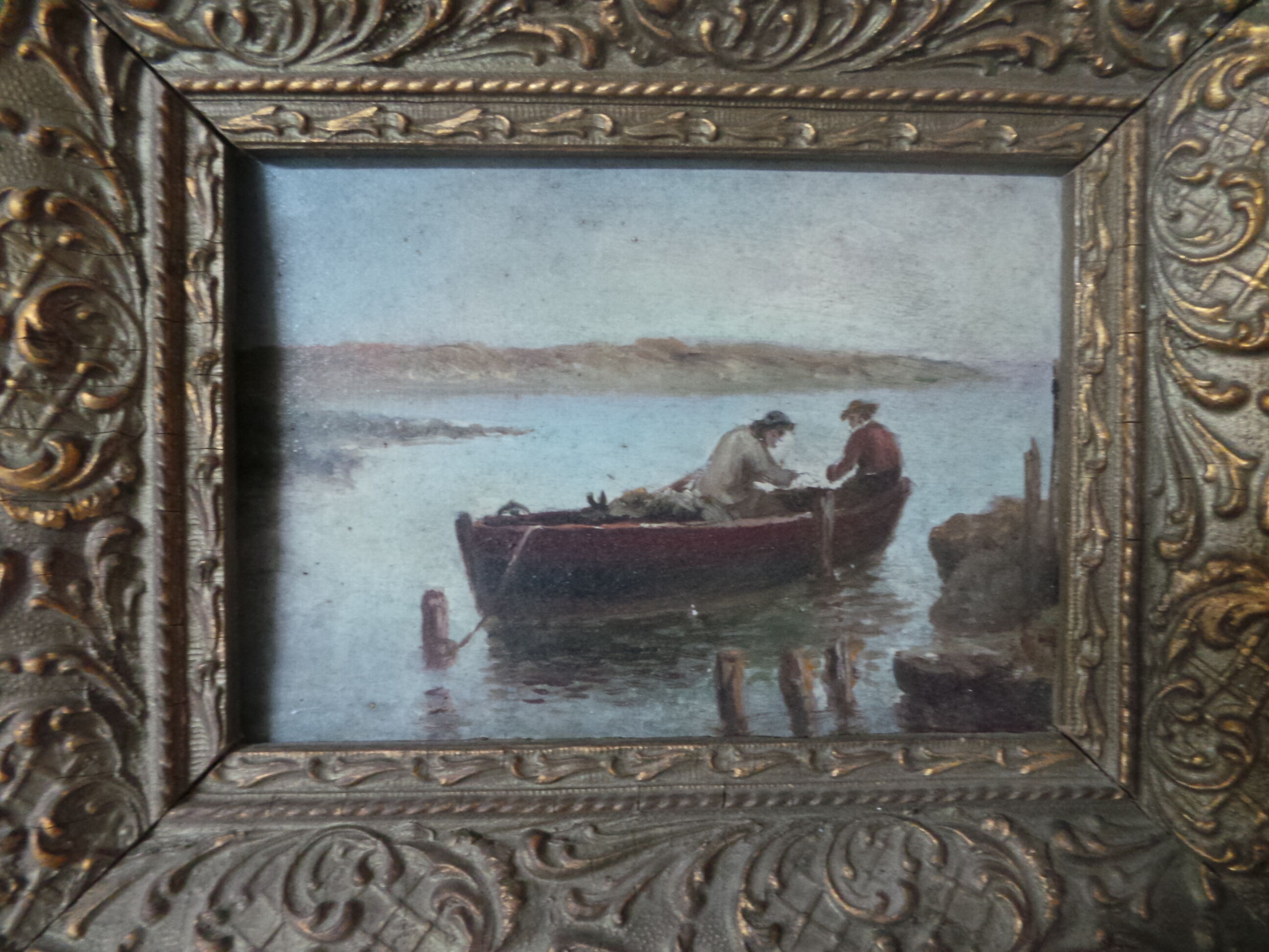 Landscape oil on cardboard unsigned