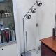 Lampadaire space age en métal chromé avec lumières magnétiques par Reggiani