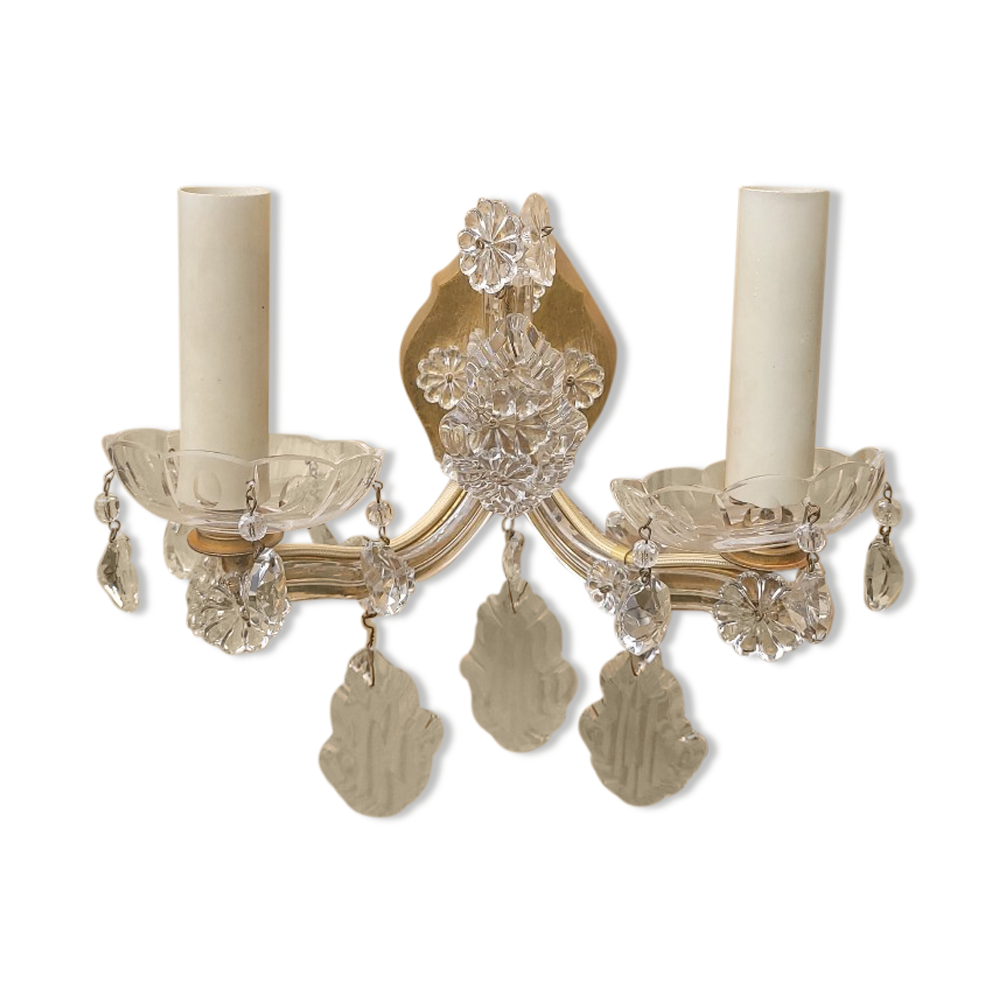 Glass wall lamp and tassels