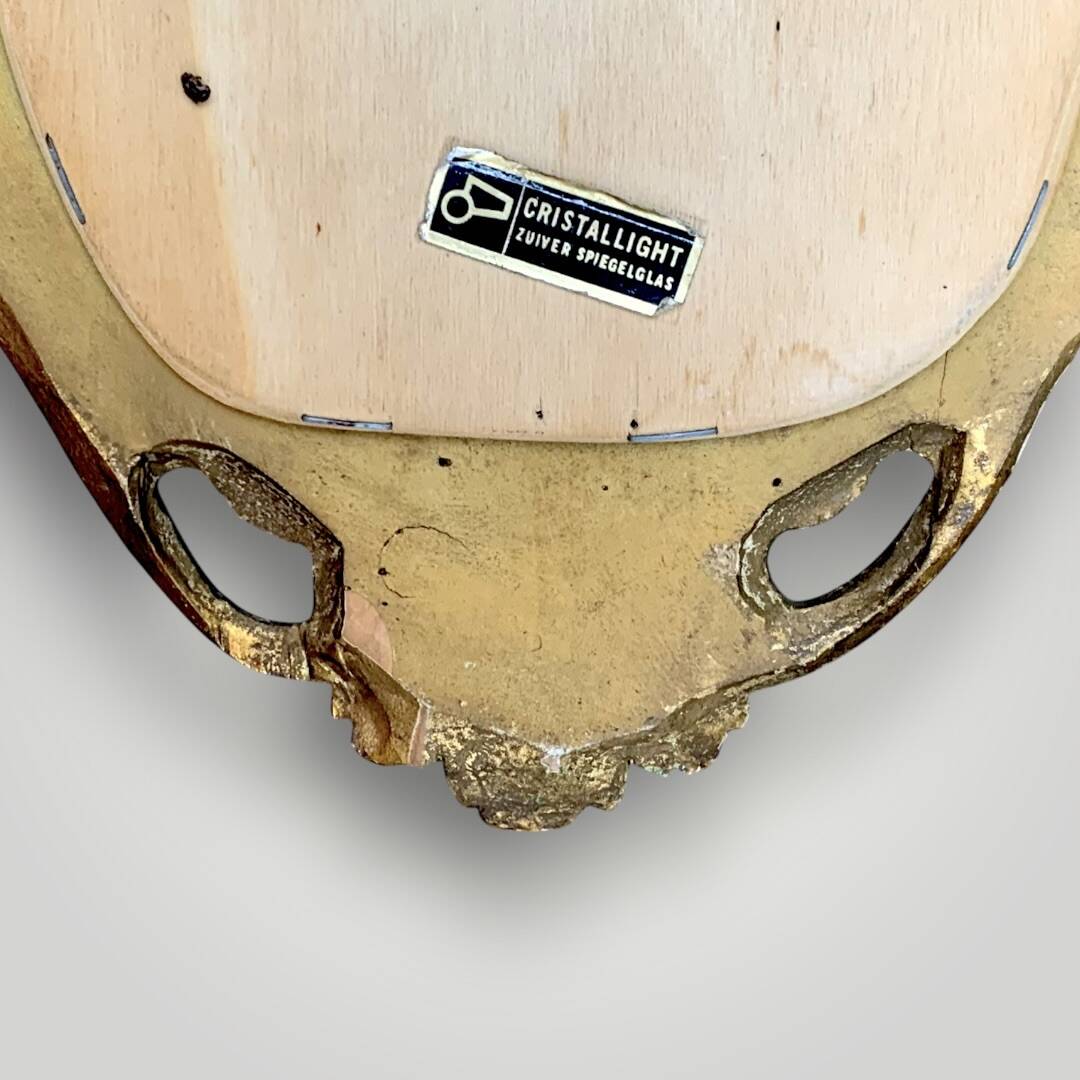 Golden Baroque Resin Wall Mirror – Rococo Style