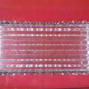 Service platter for aperitifs with four compartments in cut glass.