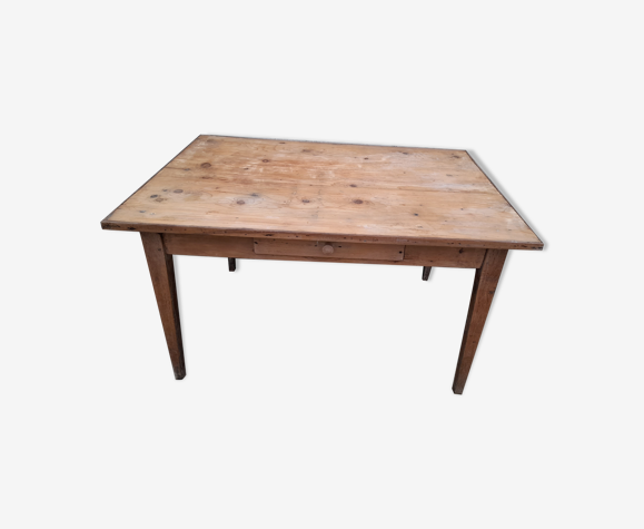 Table de ferme rustique en chêne -1m22