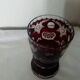 Violet vase in bohemian crystal foot shower