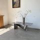 Handcrafted metal coffee table from the 1970s
