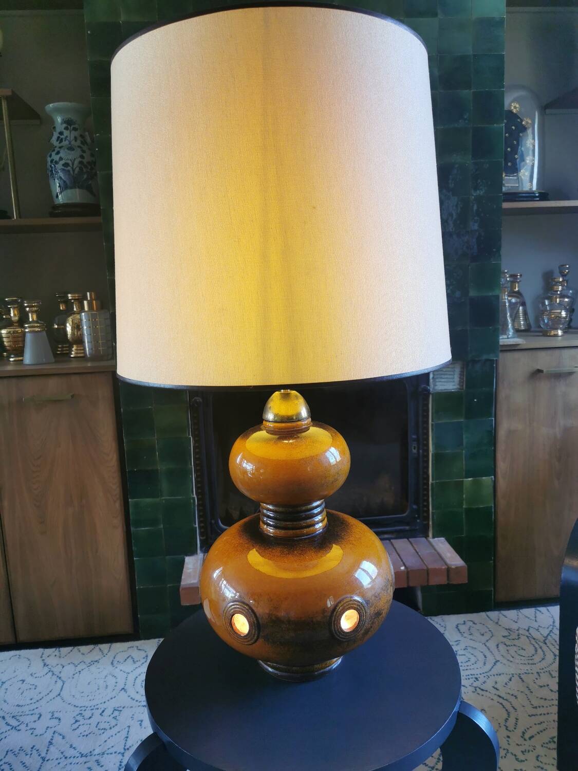 Vintage ceramic lamp base from the 70s