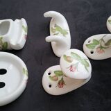 Wall mounted coat rack: Paris porcelain bathroom accessories