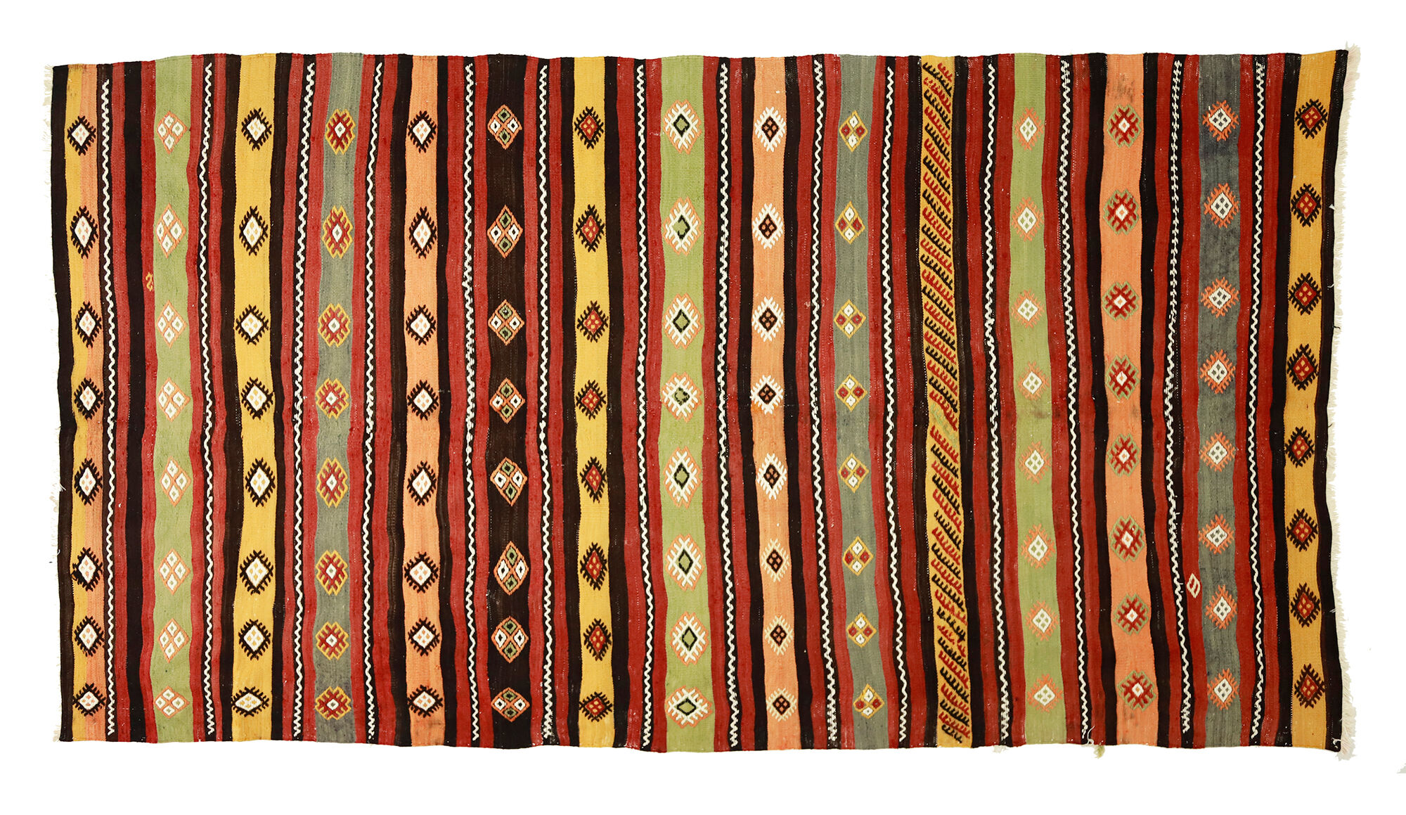 Anatolian handmade kilim rug 296 cm x 160 cm