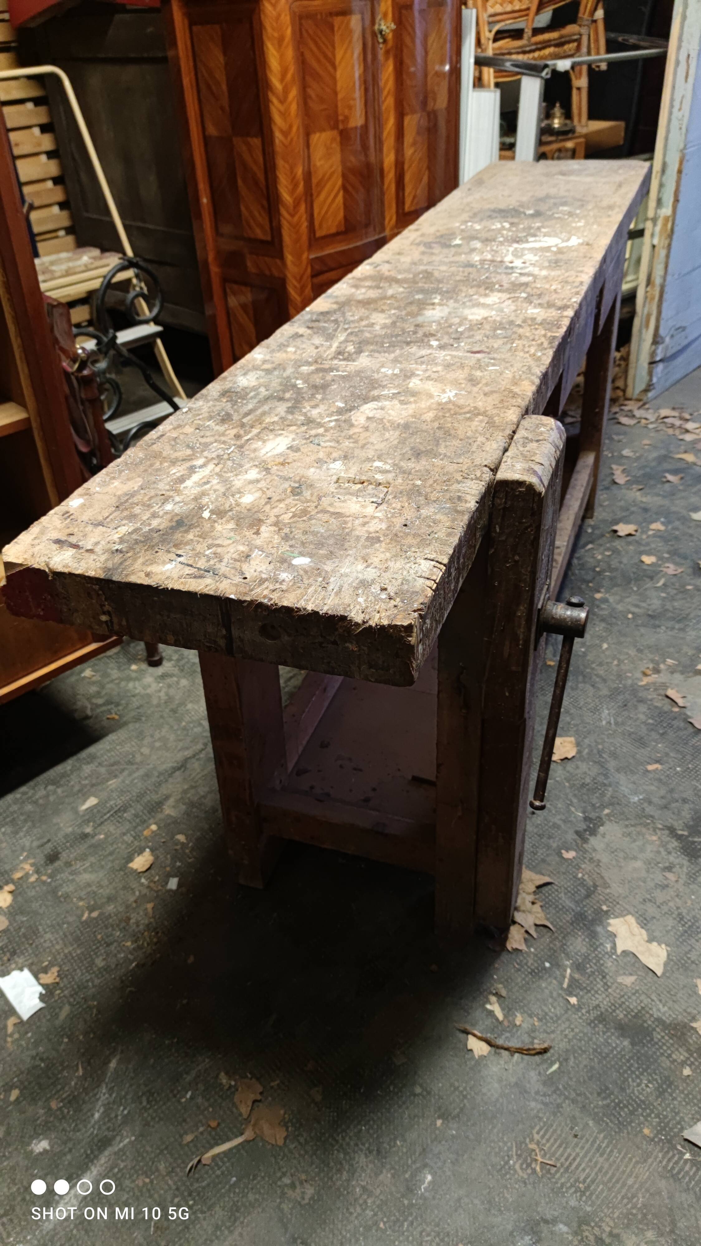 Solid beech carpentry workbench