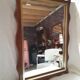 Frame wood mirror vintage 1950 - 70x50cm