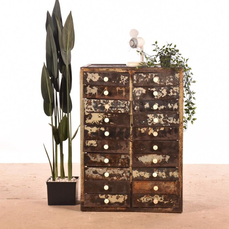 Commode industrielle marron