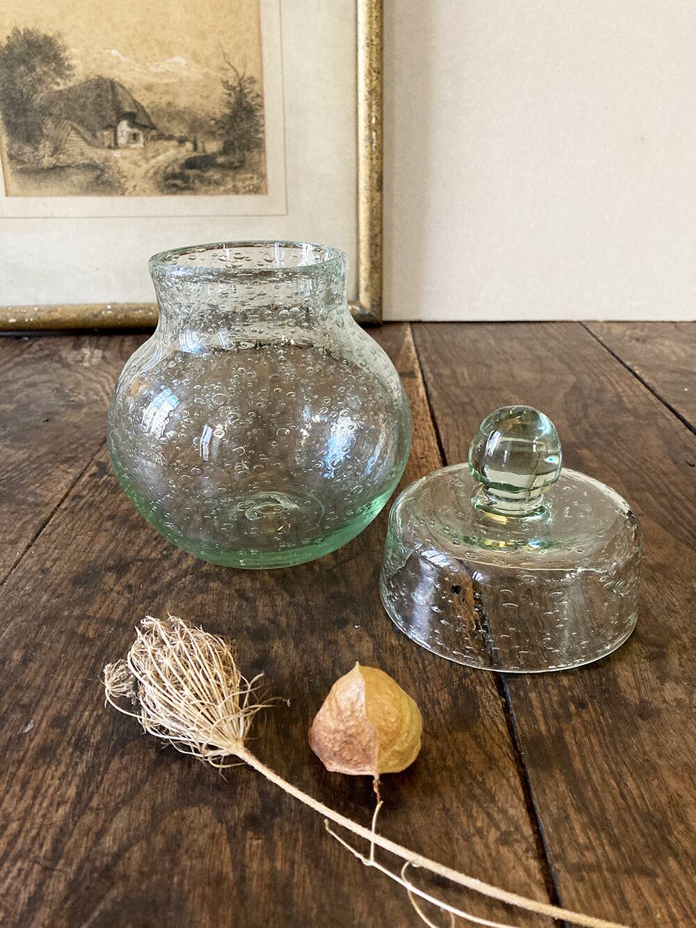 Bocal en verre bullé de Biot, ca. 1980