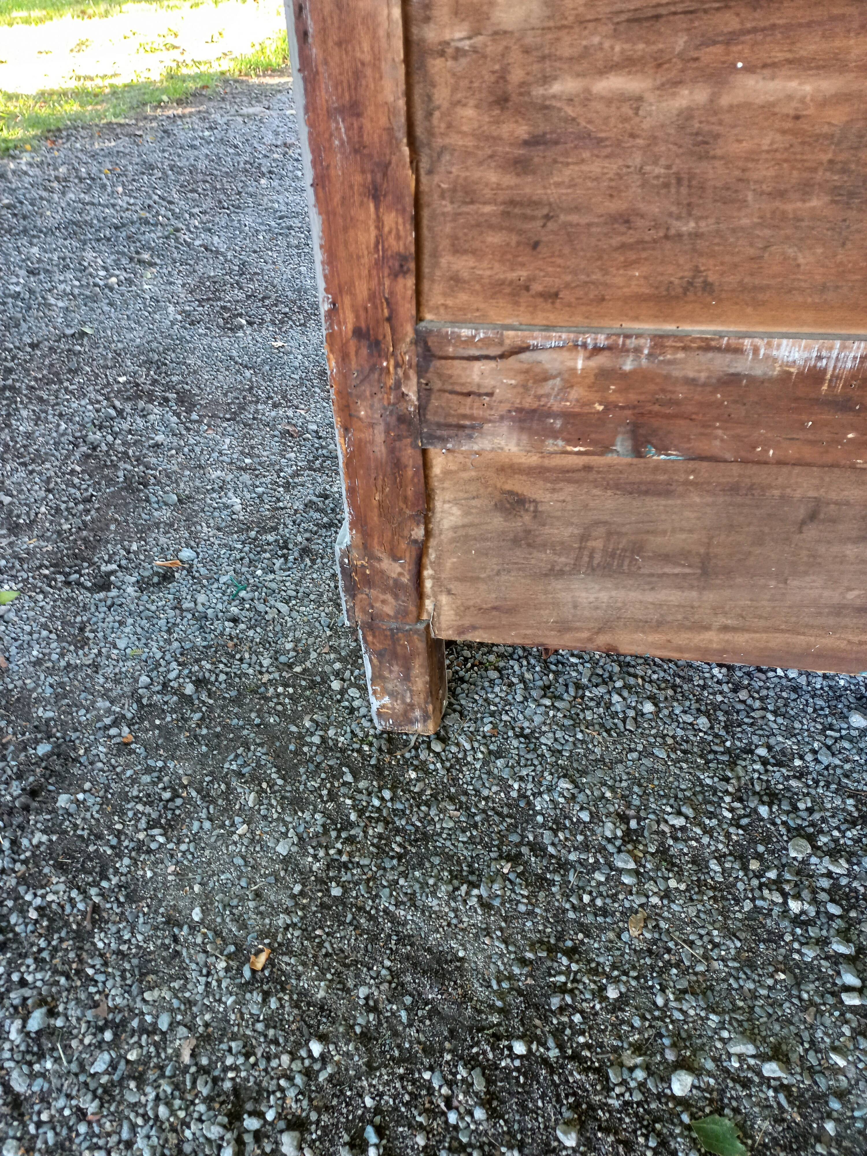 Chest of drawers late nineteenth century patinated gray