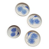 4 vintage ceramic plates Sars Poterie