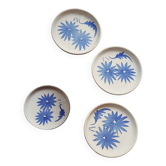 4 assiettes en céramique vintage Sars poterie