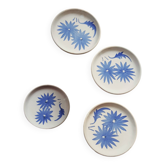 4 assiettes en céramique vintage Sars poterie