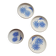 4 vintage ceramic plates Sars Poterie