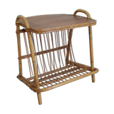 Vinyl storage side table