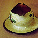 Vintage Boch La Louvière Corfou Collection Sauce/Sauce Boat Fixed Plate