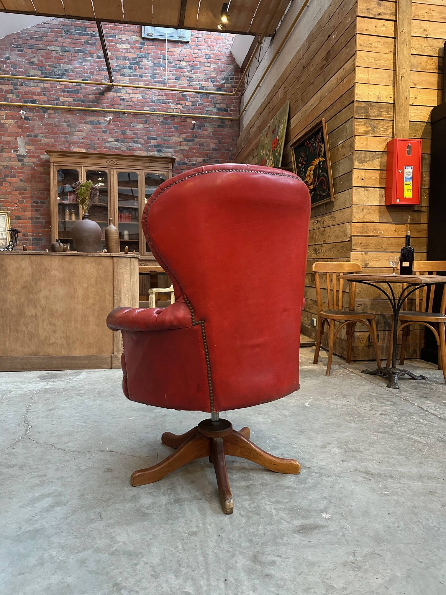 Fauteuil de bureau en cuir 60’S