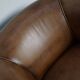 Vintage Dutch cognac coloured leather club chair