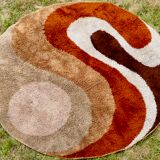 Round carpet Desso kinetic, wool, Netherlands, circa 1970