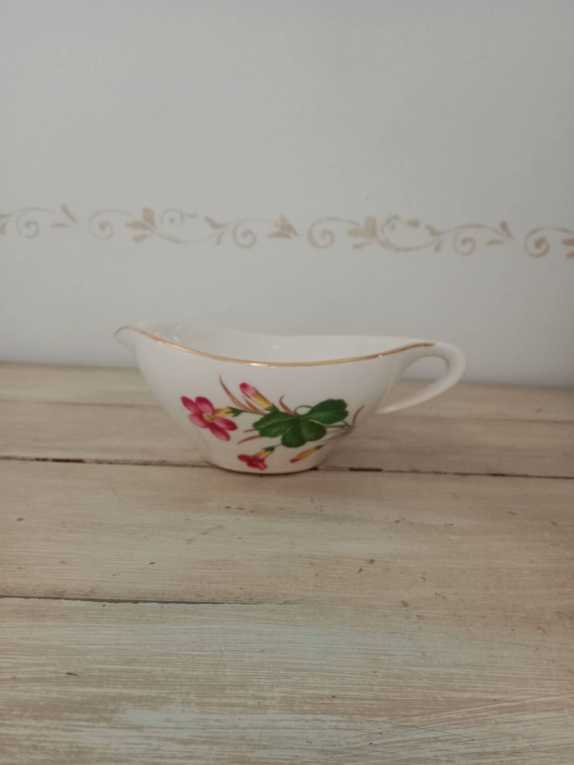 Gien earthenware gravy boat