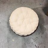 Pouf stool in rattan and bamboo vintage