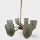 Glass and Brass Chandelier – Kalmar Design (Austria) - Circa 1960