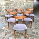 Set of six Harry Ostergaard chairs for Randers Mobelfabrick Denmark 1960