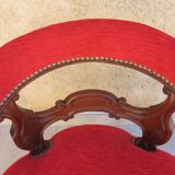 Fauteuil velours rouge