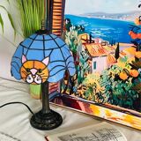 Vintage style Tiffany lamp | lampshade with cat motif
