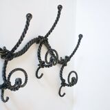 Marine decoration wrought iron coat rack